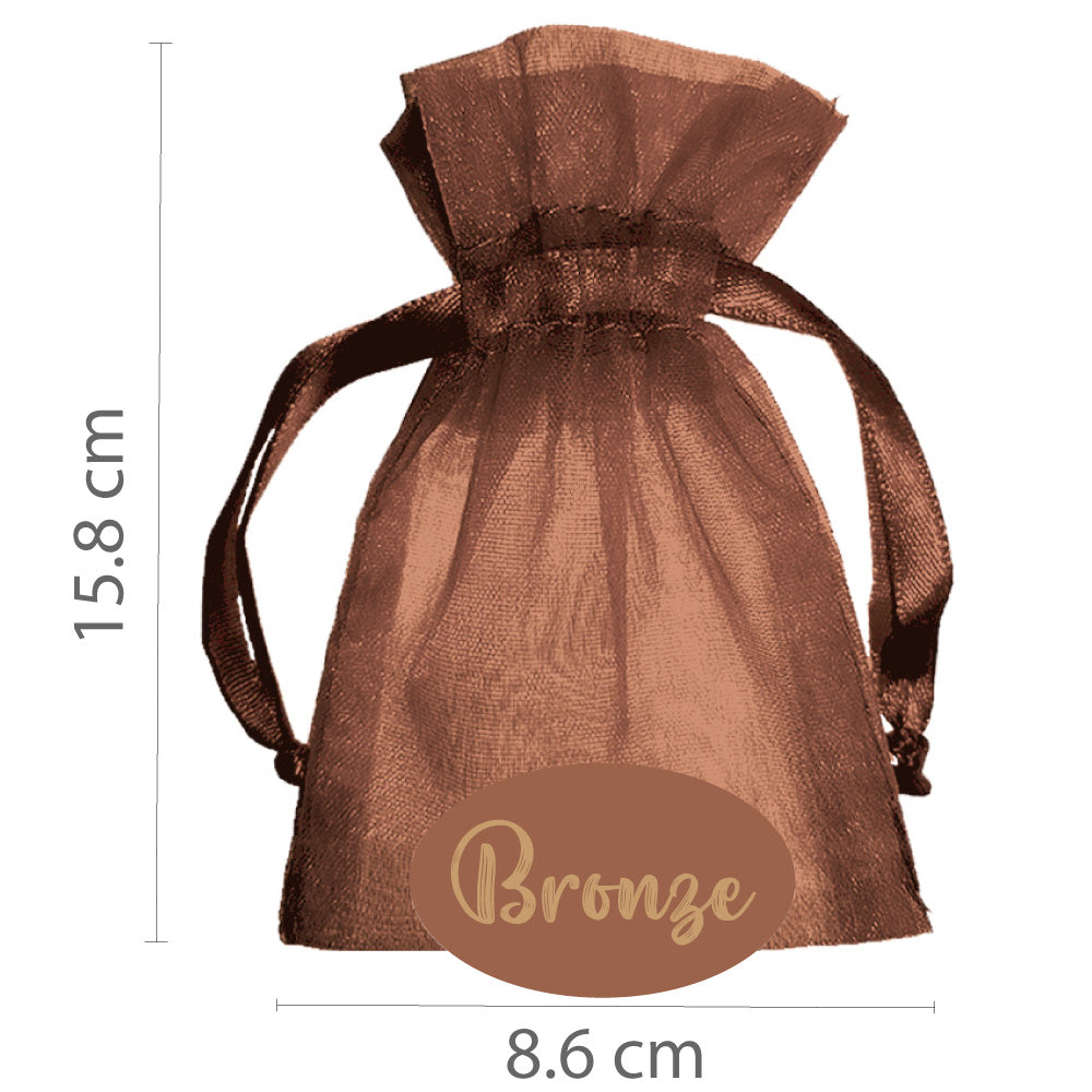 Bronze organza bag