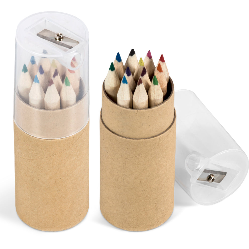 Pencil set for kids with sharpener