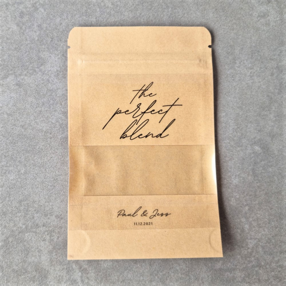personalised coffee favour pouches