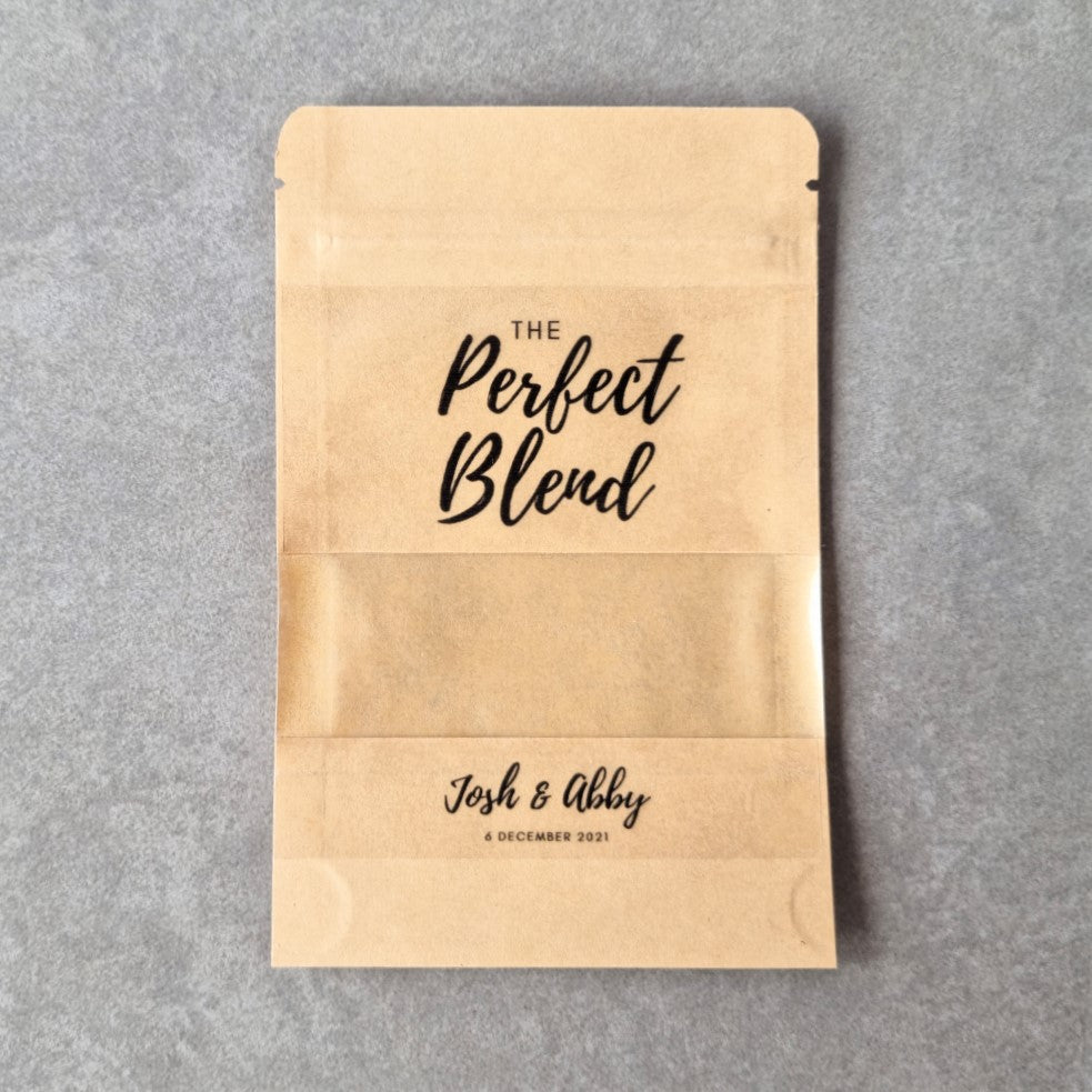 personalised coffee favour pouches