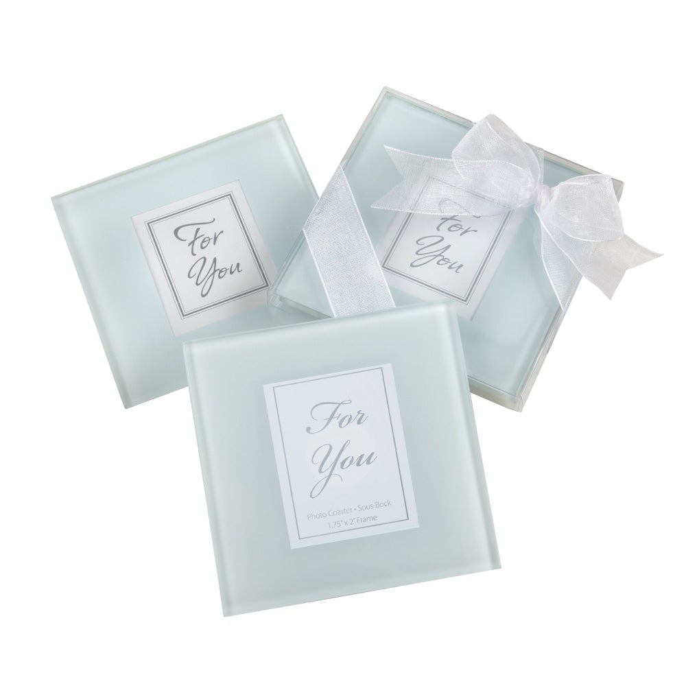 Forever Frosted Picture Frame Coaster set