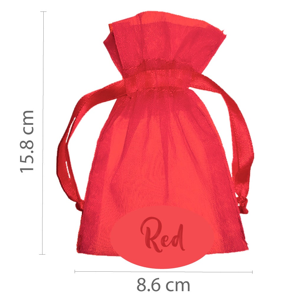 Red organza bag