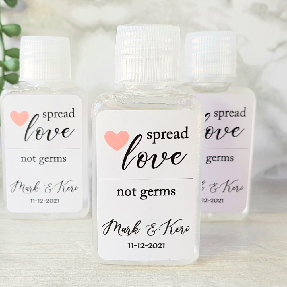 Minimalistic spread love not germs Alcohol-based Hand Sanitisers