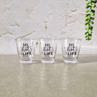 Personalised Shot Glass with custom sticker