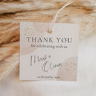 Watercolour blush pink square thank you tag