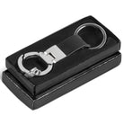 Black leather keyring