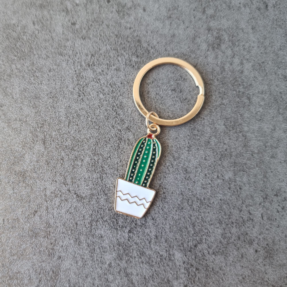 Mini sales cactus keyring