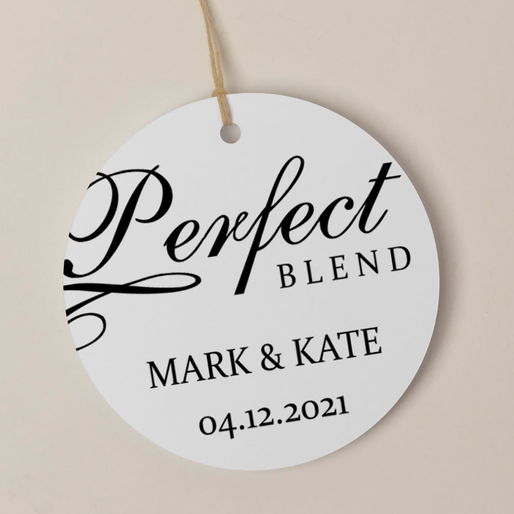 Round Thank You Tag - Perfect Blend design