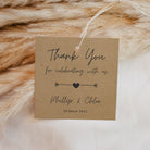 Square Thank You Tag - Simple Thank You II Gift Tags & Labels Simply Favours Black on kraft 